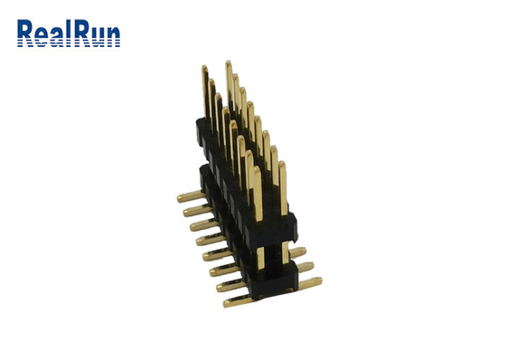 Pin Header Connector a corrente debole 2.54mm tipo verticale oro SMD 3A di fila doppia di 16 posizioni