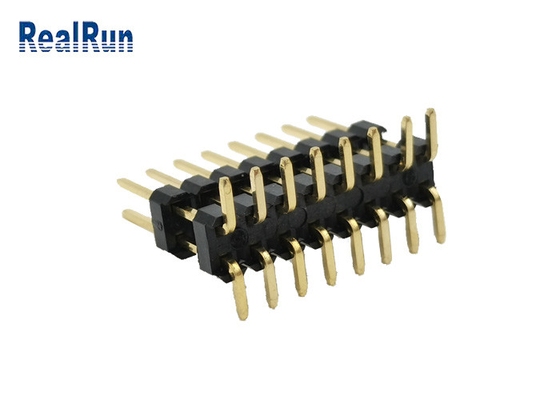 Pin Header Connector a corrente debole 2.54mm tipo verticale oro SMD 3A di fila doppia di 16 posizioni