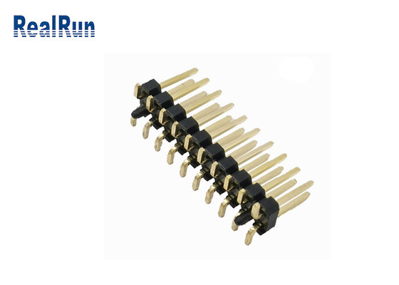 Il nero 2,54 quadrato Pin Male Plug di fila SMD del connettore PA6T 2 dell'intestazione di millimetro
