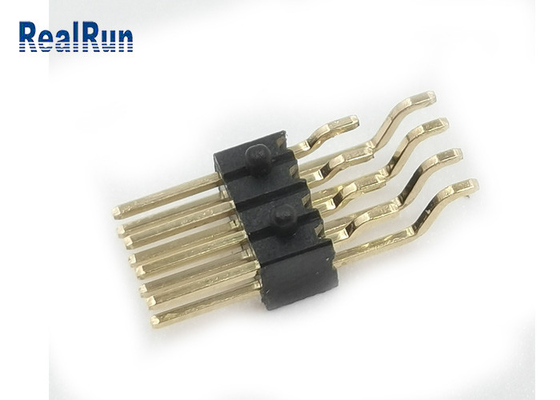 Connettore d'ottone ad angolo retto dell'oro di SMT Pin Header 2x4P con il passo maschio del bordo 1,27 del PWB della posta