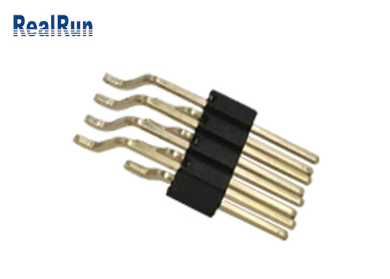 Connettore d'ottone ad angolo retto dell'oro di SMT Pin Header 2x4P con il passo maschio del bordo 1,27 del PWB della posta