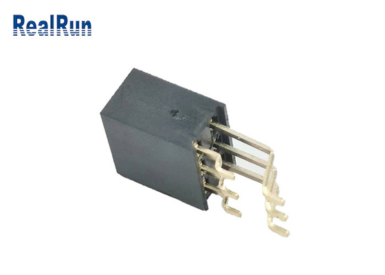 L'oro d'ottone timbrato di Pin Female Socket Header SMT di totale 6 del terminale 2x3p ha placcato PA6T