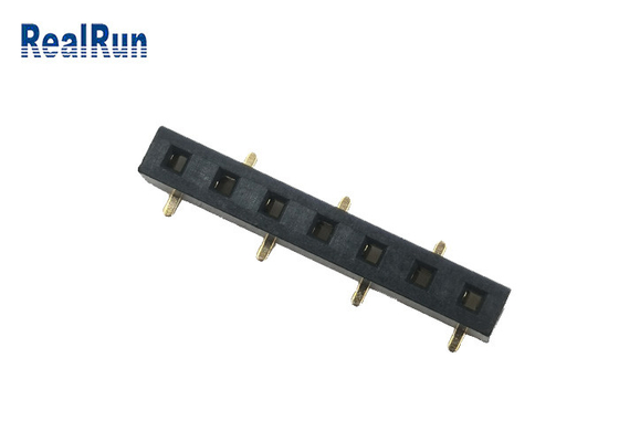 singolo connettore dell'intestazione di Pin Surface Mounting SMD di doratura 7 del connettore del PWB di fila di 2.54mm