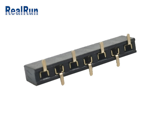 singolo connettore dell'intestazione di Pin Surface Mounting SMD di doratura 7 del connettore del PWB di fila di 2.54mm