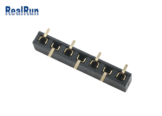 singolo connettore dell'intestazione di Pin Surface Mounting SMD di doratura 7 del connettore del PWB di fila di 2.54mm