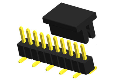 connettore ad angolo retto del CAPPUCCIO PA6T di fila del PWB di 0.75A SMT Pin Header 10P singolo