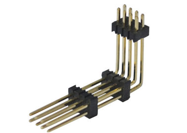 Connettore 1.27mm dell'intestazione di Pin del nero 8 plastica ad angolo retto di tipo tre di due file