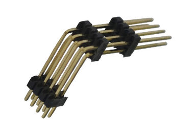 Connettore 1.27mm dell'intestazione di Pin del nero 8 plastica ad angolo retto di tipo tre di due file