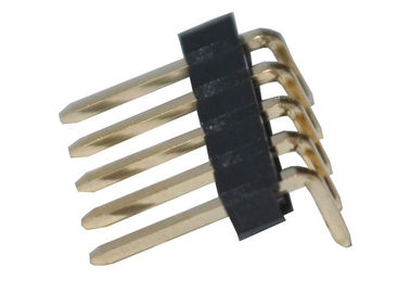 5 intestazione ad angolo retto del PWB del singolo nero di fila del connettore 2.54mm dell'intestazione di Pin