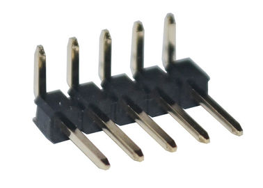 5 intestazione ad angolo retto del PWB del singolo nero di fila del connettore 2.54mm dell'intestazione di Pin