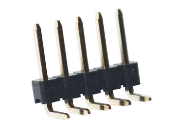 5 intestazione ad angolo retto del PWB del singolo nero di fila del connettore 2.54mm dell'intestazione di Pin