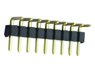 5 intestazione ad angolo retto del PWB del singolo nero di fila del connettore 2.54mm dell'intestazione di Pin