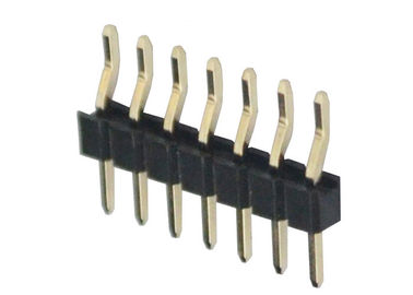 Singolo tipo quadrato di orizzontale del connettore del passo del nero 2,54 dell'intestazione di Pin di fila 7