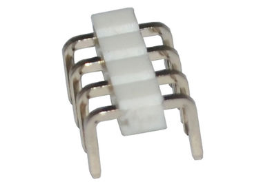 Tipo di grado U di fila 90 del passo 2.54mm del connettore dell'intestazione di Pin di bianco 4 singolo