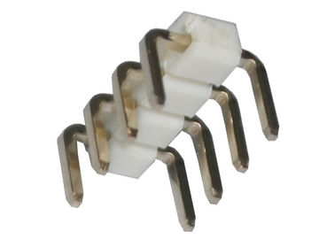 Tipo di grado U di fila 90 del passo 2.54mm del connettore dell'intestazione di Pin di bianco 4 singolo