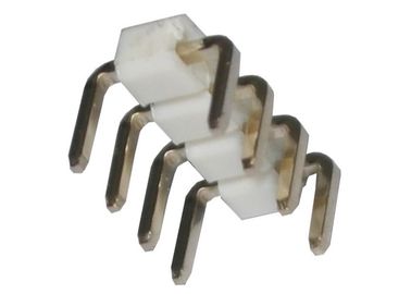 Tipo di grado U di fila 90 del passo 2.54mm del connettore dell'intestazione di Pin di bianco 4 singolo