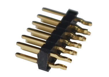 Passo d'ottone 12P ISO9001 di Pin Header Connector 2.54mm della IMMERSIONE di 500VAC PA6T