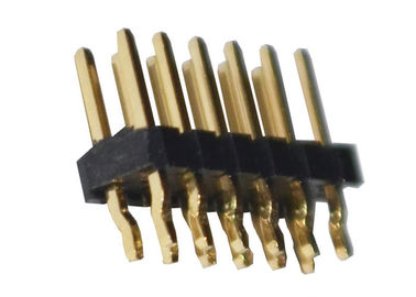 Passo d'ottone 12P ISO9001 di Pin Header Connector 2.54mm della IMMERSIONE di 500VAC PA6T