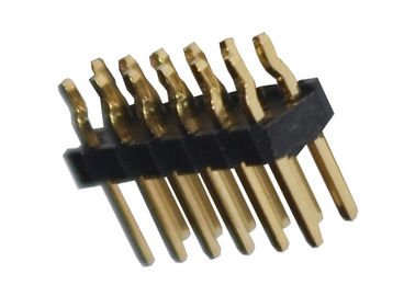 Passo d'ottone 12P ISO9001 di Pin Header Connector 2.54mm della IMMERSIONE di 500VAC PA6T