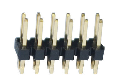 Passo d'ottone 12P ISO9001 di Pin Header Connector 2.54mm della IMMERSIONE di 500VAC PA6T