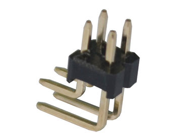Connettori doppio ad angolo retto dell'intestazione di Pin di fila resistenza di isolamento di 2.5mm x di 2.54mm