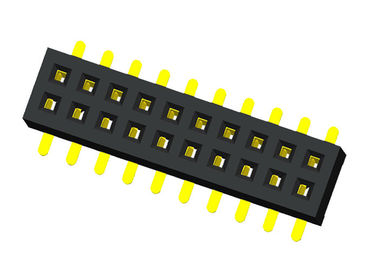 Diritto femmina del connettore dell'intestazione di 20 Pin un tipo fila 1.0X2.1mm da 180 gradi del doppio