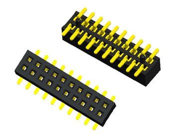 Diritto femmina del connettore dell'intestazione di 20 Pin un tipo fila 1.0X2.1mm da 180 gradi del doppio