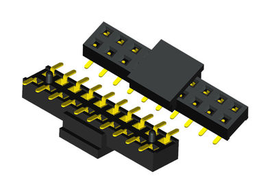 20 passo femminile nero di fila 2.0mm del doppio del connettore dell'intestazione di Pin con il CAPPUCCIO