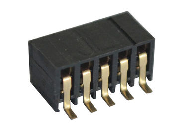 Singola intestazione della femmina di Pin di fila 5 del supporto di Pin dell'intestazione del passo di superficie del nero 2.0mm