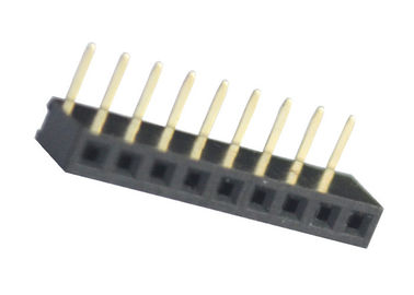 Nero 2.0mm di fila del connettore femminile dell'intestazione di SMT di 90 gradi il singolo attraverso il foro