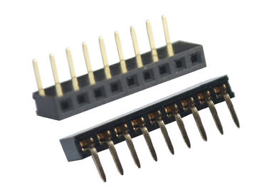 Nero 2.0mm di fila del connettore femminile dell'intestazione di SMT di 90 gradi il singolo attraverso il foro