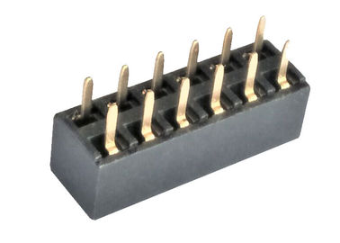 Connettore femminile 2.54mm dell'intestazione di doppia fila 180 flash dell'oro di grado PA9T