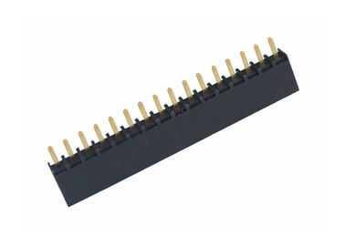 16 tipo diritto il nero della femmina di Pin di Pin dell'intestazione 2.54mm fila rotonda del passo di singola