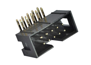 connettore dell'intestazione della scatola di 2.54mm 90 tensione di Withstand dei perni 500V dell'intestazione di grado