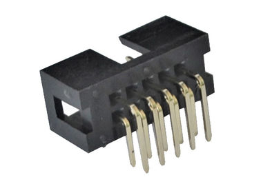 connettore dell'intestazione della scatola di 2.54mm 90 tensione di Withstand dei perni 500V dell'intestazione di grado