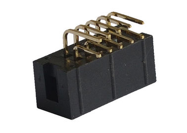 connettore dell'intestazione della scatola di 2.54mm 90 tensione di Withstand dei perni 500V dell'intestazione di grado