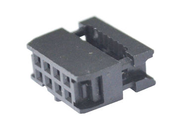8 materiale femminile dei connettori a nastro del circuito del cavo di Pin IDC 2.54mm PBT