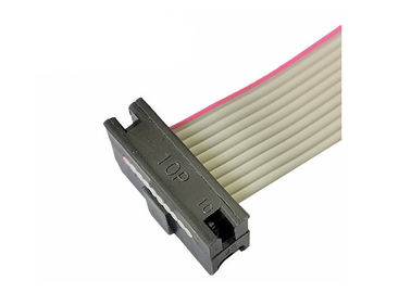 colore piano di Gray schermato IDC di lunghezza variabile di Pin del cavo a nastro di 2.0mm 10
