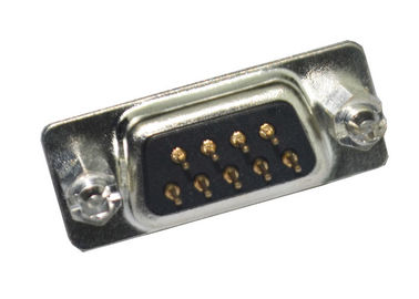 9 materiale del nero PBT di fila dei connettori di Pin del circuito del SOTTOMARINO di DB D di Pin doppio