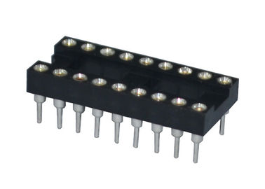 Connettore rotondo dell'intestazione del perno cilindrico dell'incavo 18P del foro 2.54mm IC 180 gradi