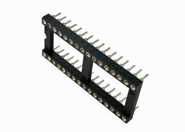 Connettore di bordo della scheda d'ottone del passo 7,62 di fila 2.54mm di Pin 180°Two dell'incavo CI 16
