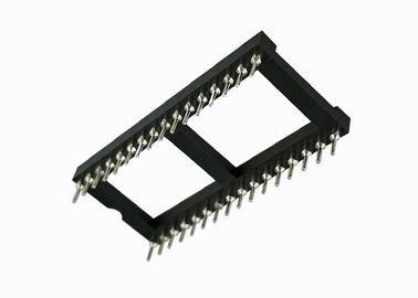 Connettore di bordo della scheda d'ottone del passo 7,62 di fila 2.54mm di Pin 180°Two dell'incavo CI 16