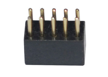 Fila doppia rotonda nera diritta del connettore 1.27mm dell'intestazione di Pin della femmina 180 gradi