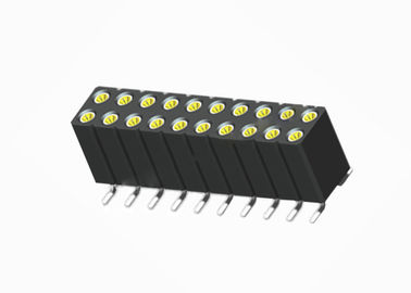 Fila doppia della femmina di Pin dell'intestazione del passo rotondo ad alta temperatura del connettore 1.27mm