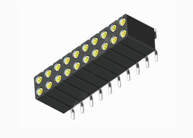 Fila doppia della femmina di Pin dell'intestazione del passo rotondo ad alta temperatura del connettore 1.27mm
