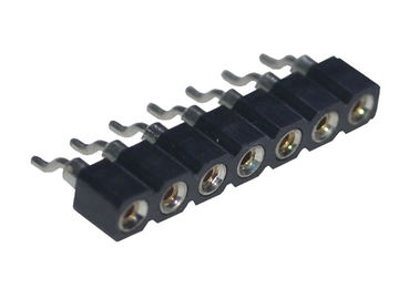 Tipo singolo orizzontale di SMT del passo di fila 2.54mm della femmina di Pin del connettore rotondo dell'intestazione
