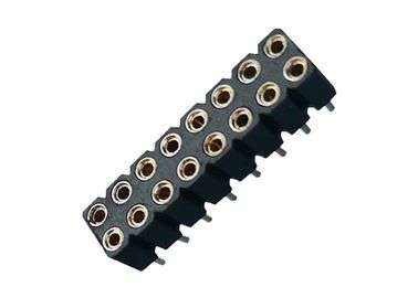 Lavorato intorno alla IMMERSIONE femminile PPS 2.54mm 180° UL94V 0 del connettore dell'intestazione di Pin