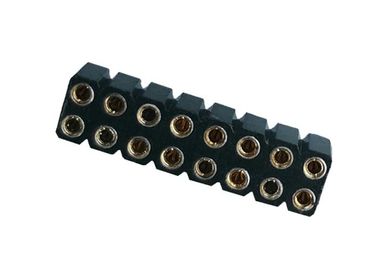 Lavorato intorno alla IMMERSIONE femminile PPS 2.54mm 180° UL94V 0 del connettore dell'intestazione di Pin