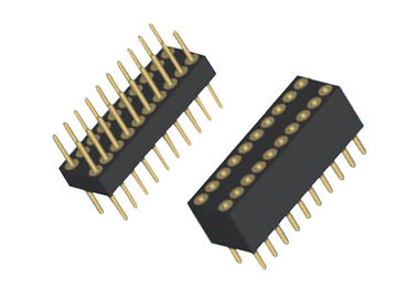 180 tipo della IMMERSIONE di fila del nero due del passo PA9T del connettore 2.54mm dell'intestazione di Pin di grado