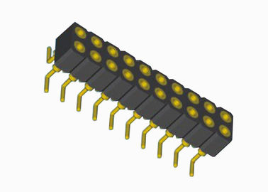 Due passo rotondo della femmina 2.0mm dell'intestazione del PWB di Pin dell'intestazione 20 di Pin della femmina di SMT di fila